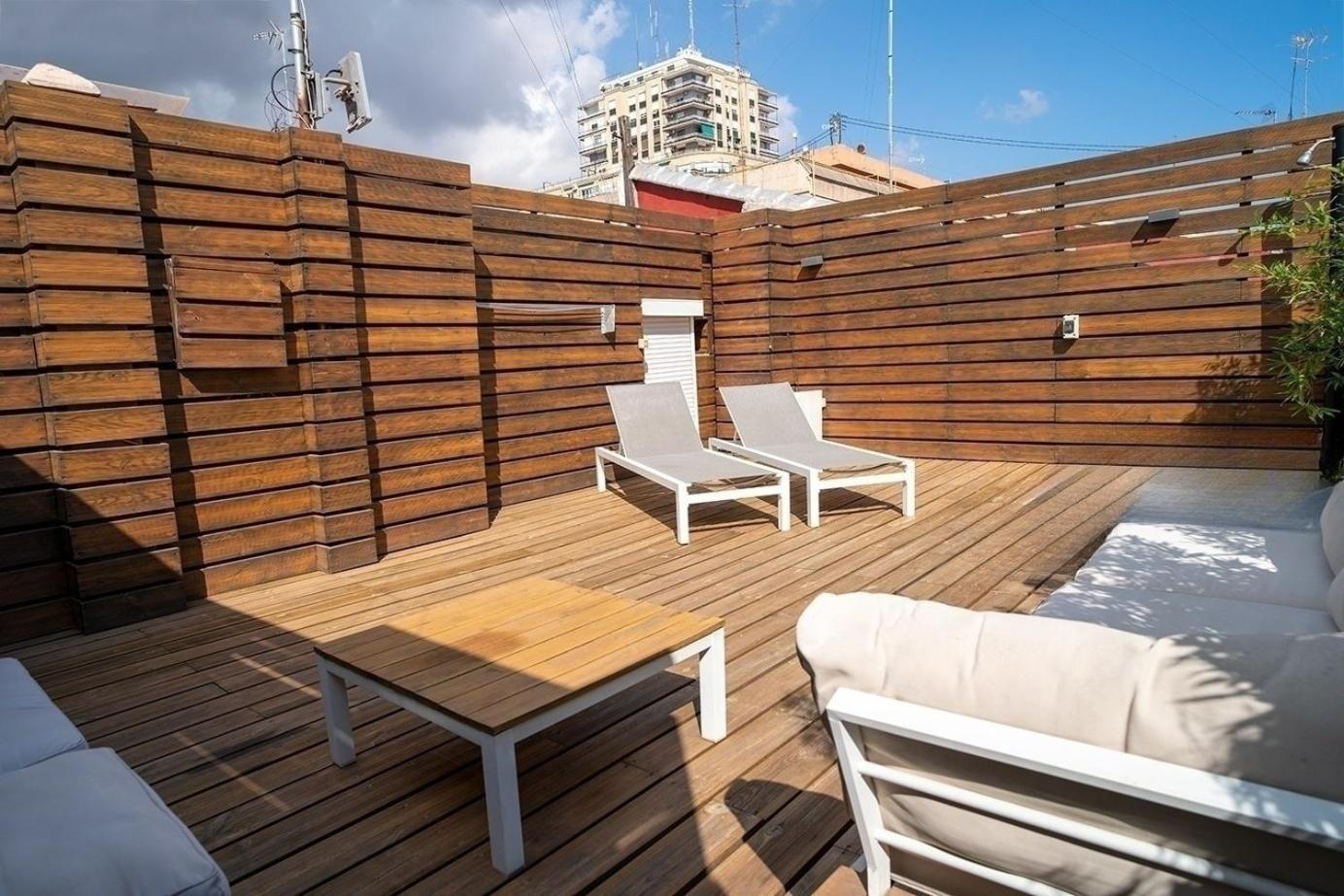 Ferienwohnung Atico Con Terraza Y Jacuzzi En El Centro Valencia Zimmer foto